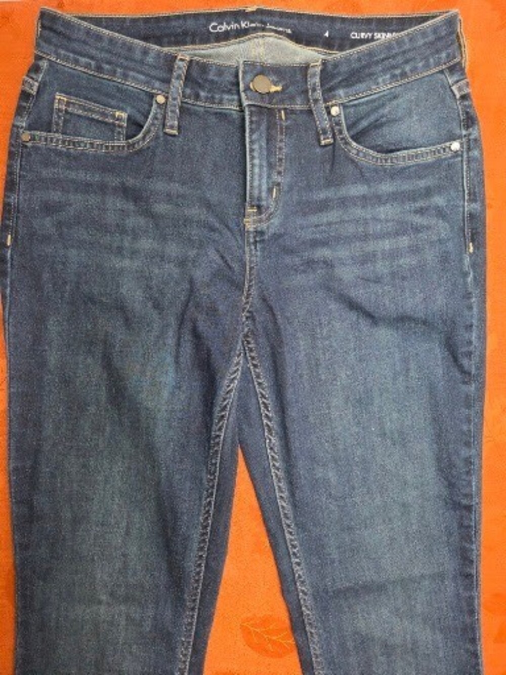Calvin Klein Curvy Skinny Jeans Women Dark Wash Size 4